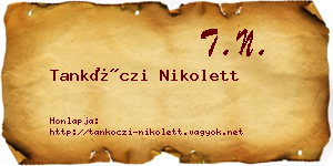 Tankóczi Nikolett névjegykártya
